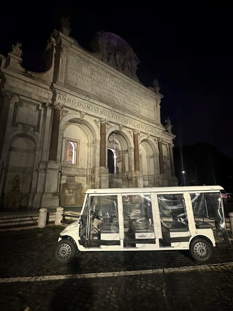 Rome Night Golf Cart Tour with Access to an Exclusive Dinner - What the $141.61 price includes