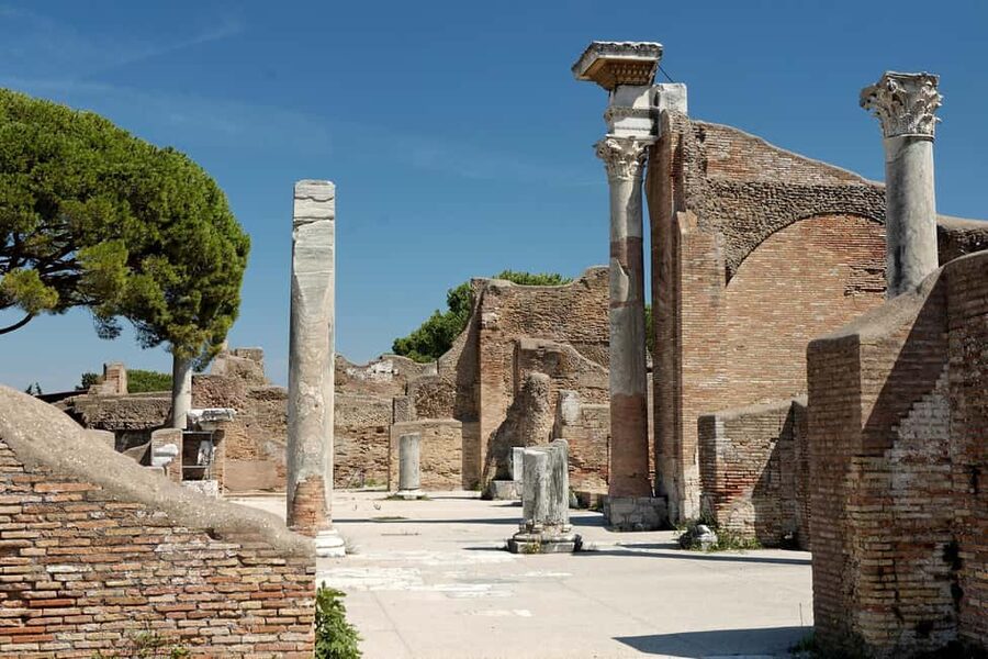 Rome: Ostia Antica Tour From Rome - Walking into a Roman port town
