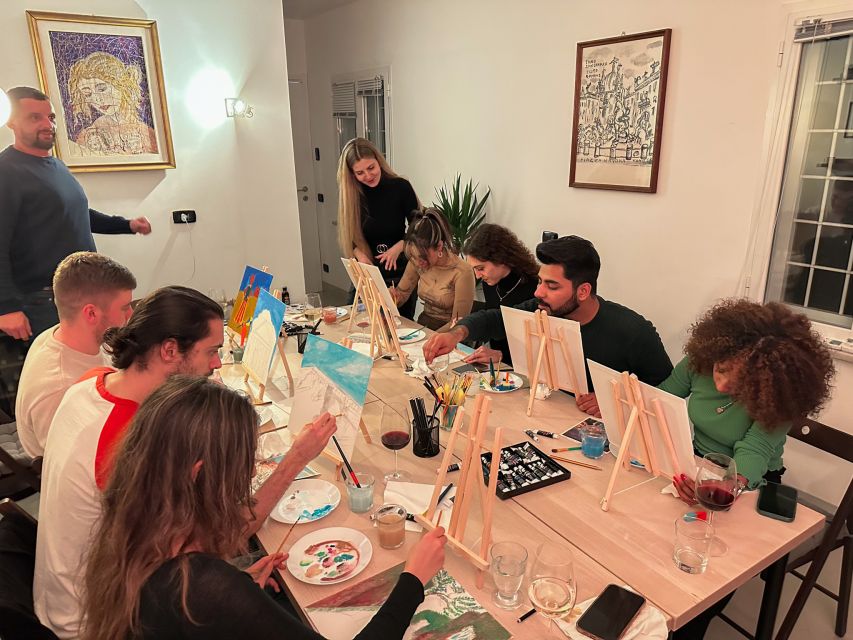 Rome: Painting Class with Unlimited Wine - Key points at a glance