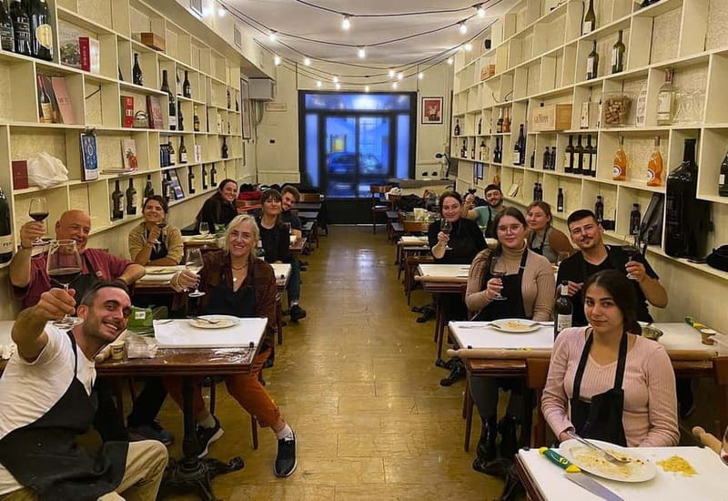 Rome: Pasta Cooking Class with Wine, Coffee, and Limoncello - Making pasta from flour, eggs, and patience