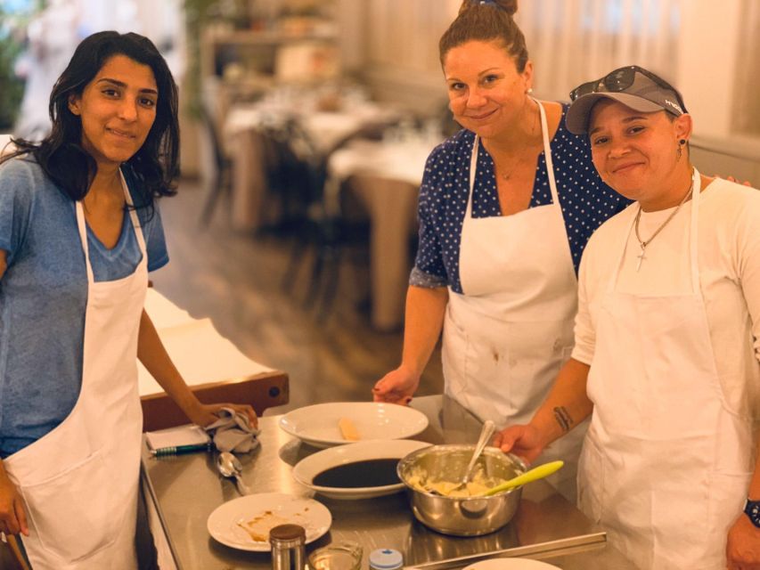 Rome: Pasta & Tiramisu Class with Free Flowing Fine Wine - Sitting down to a three-course meal