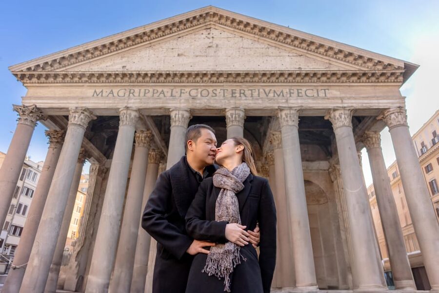 Rome: Personalized Photoshoot outside the Colosseum - Via dei Fori Imperiali and the Roman Forum setting