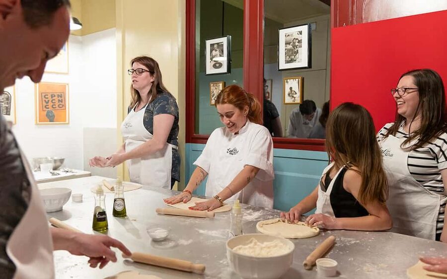 Rome: Pizza & Tiramisu Making Class with Wine & Limoncello - Making tiramisu before the pizza