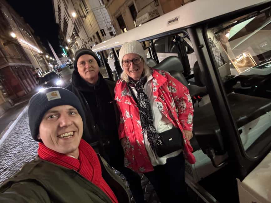 Rome: Private Golf Cart Night Sightseeing Tour & Aperitivo - What the aperitivo adds