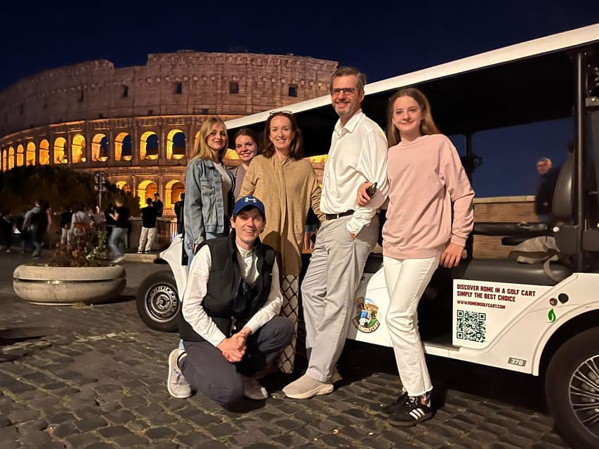 Rome: Private Golf Cart Night Sightseeing Tour & Aperitivo - Trevi Fountain and the Pantheon under lights
