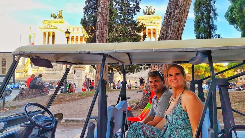 Rome: Private Guided Golf Cart Tour with Gelato or Wine - Gelato from 1947, or wine with a snack