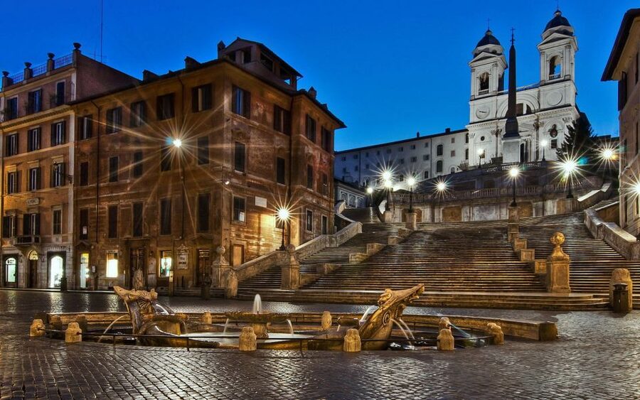 Rome: Private Night Tour by Chauffeur-Driven Vehicle - Spanish Steps: a stylish first stop