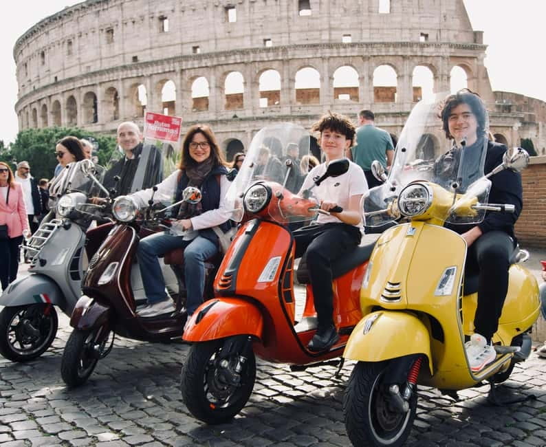 Rome’s Must-See Spots on Vespa (No Driving Needed) - The Colosseum from the back of a Vespa