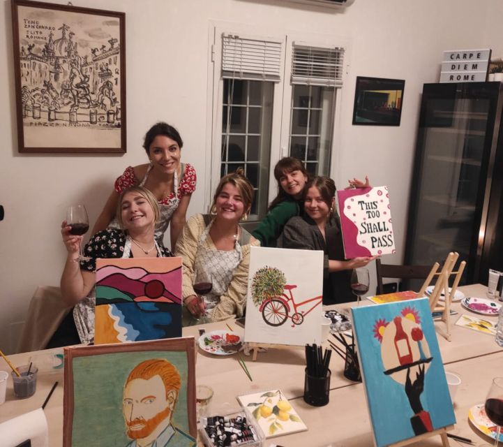 Rome: Small-Group Art Class with Wine - Key points to know