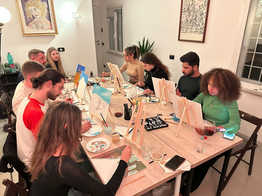 Rome: Small-Group Art Class with Wine - The studio and the first few minutes