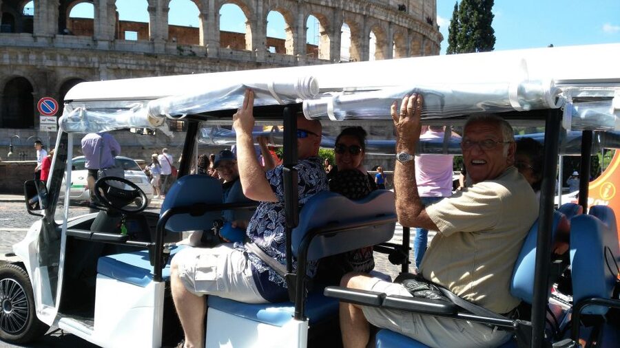 Rome: Small Group Golf Cart Highlights Tour - From Via Cavour to the Colosseum