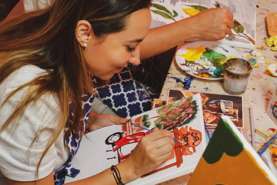 Rome: Tipsy Painting Class with Fine Wine and Arts - Painting Rome inside a 17th-century palazzo