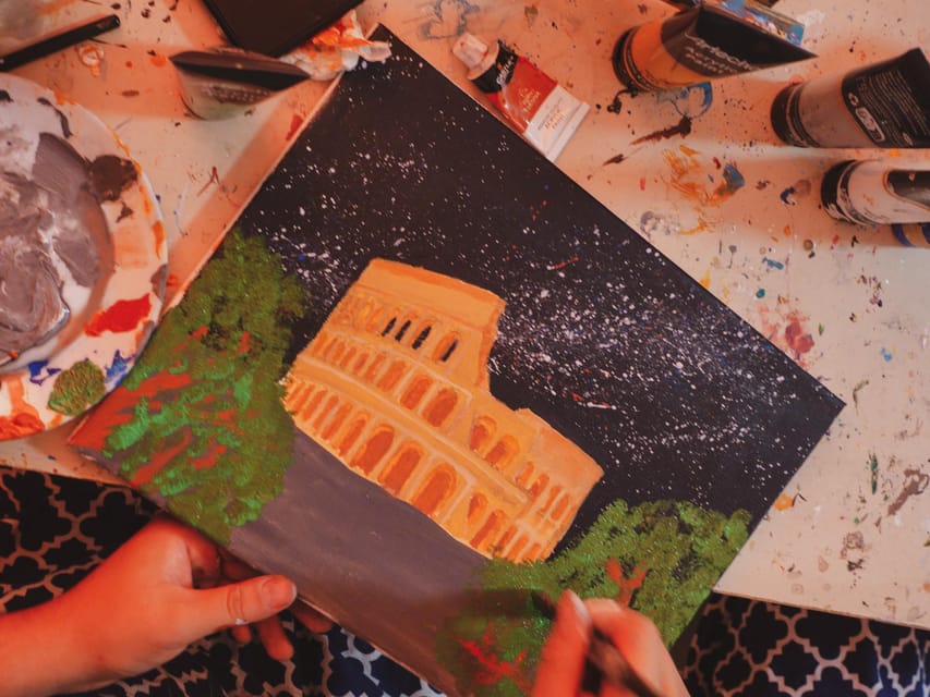 Rome: Tipsy Painting Class with Fine Wine and Arts - Practical tips for making the evening better