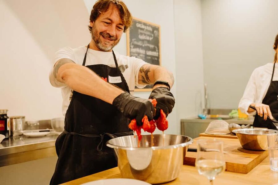 Rome: Traditional Pasta Making Class with Wine & Gelato - Learning Roman sauces that change with the market