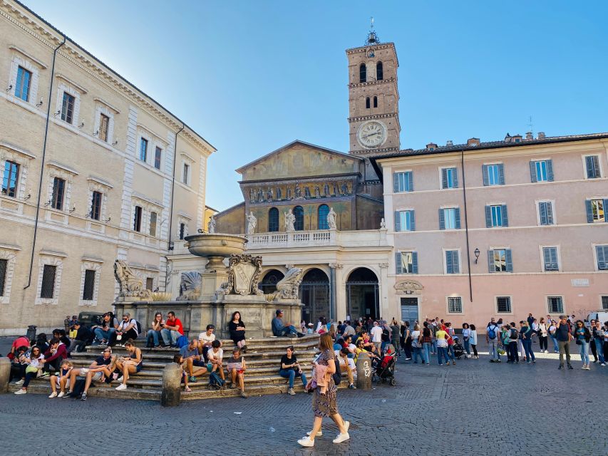 Rome: Trastevere Quarter Street Food Tour with Sightseeing - Trastevere food stops and Piazza Trilussa