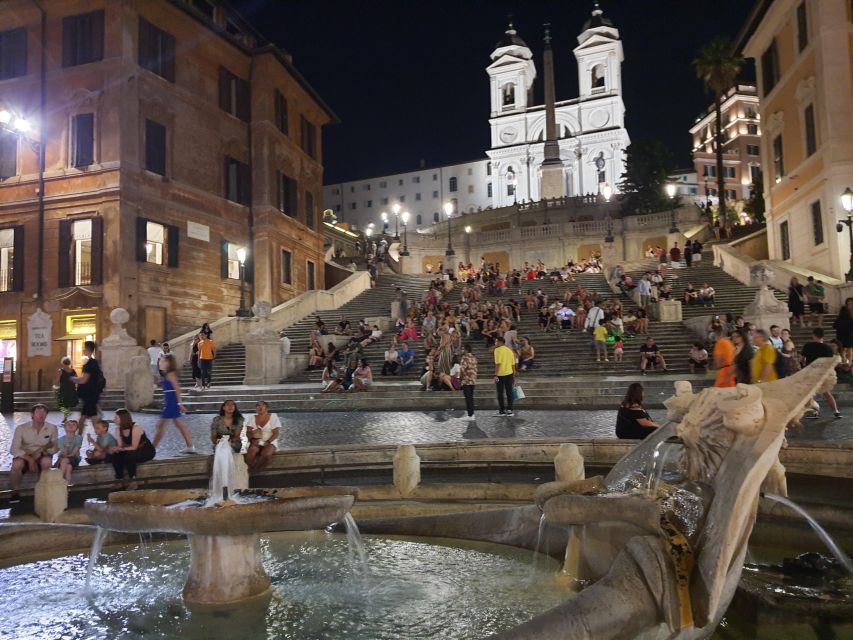 Rome: Trevi Fountain & Other Highlights Guided Tour at Night - Rome’s fountains after sunset