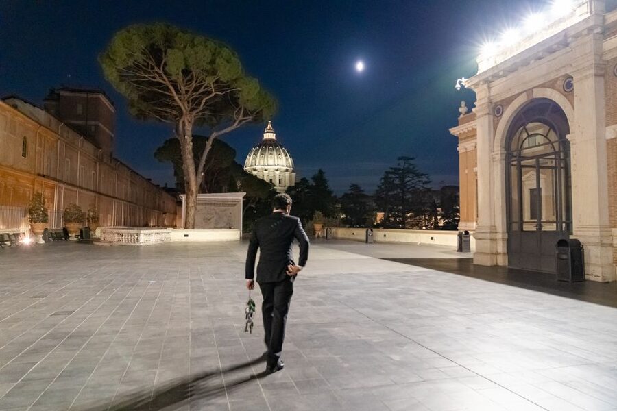 Rome: Turning the Lights on at the Vatican Museums - The Vatican galleries before public opening