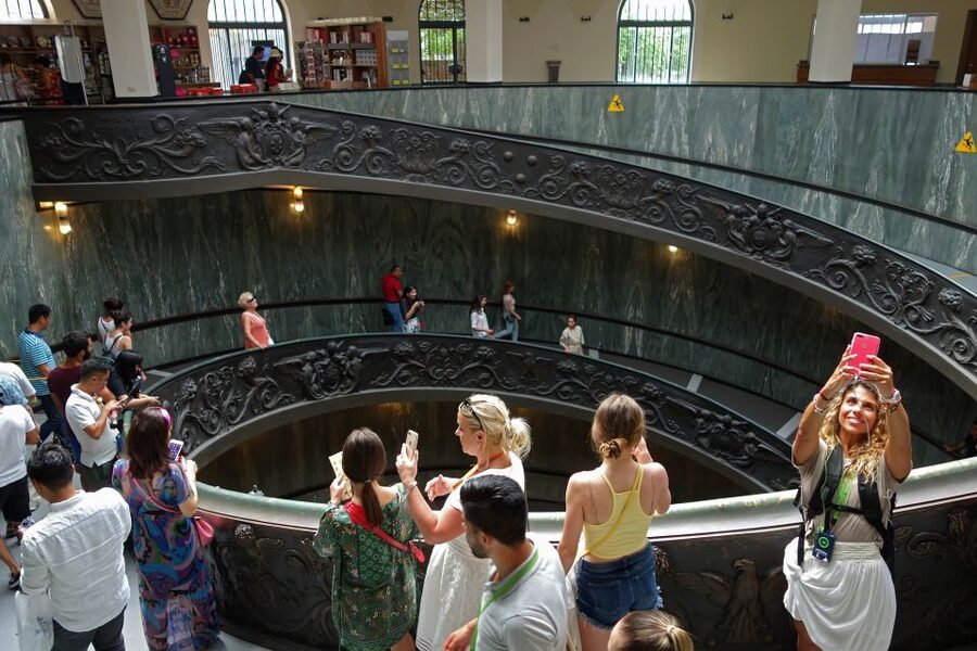 Rome: Vatican Museum and Sistine Chapel Group Tour - The Chandelier, woven works, and Maps galleries