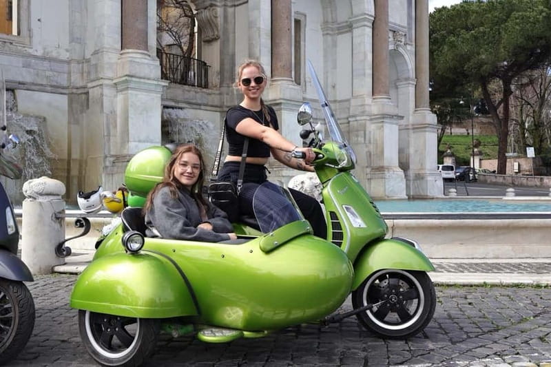 Rome: Vespa Sidecar Tour with Hotel Transfers & Gelato - Castel Sant’Angelo and St. Peter’s Square