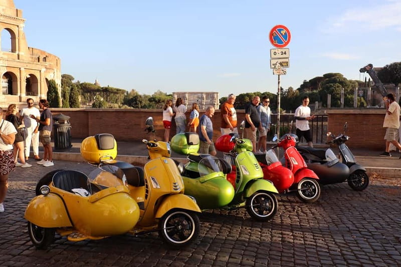 Rome: Vespa Sidecar Tour with Hotel Transfers & Gelato - Pincio Gardens and the First City Views