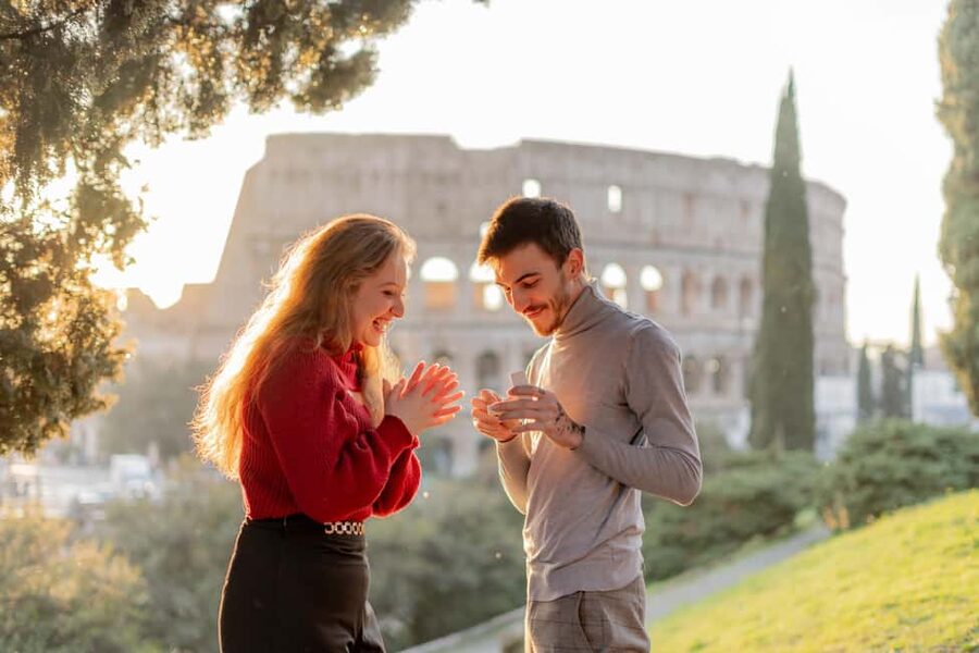 Secret Proposal Photoshoot in Rome + Reel - Is $75 good value for a private proposal shoot?