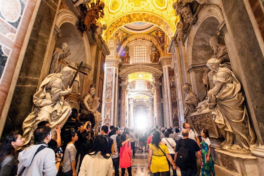 St Peter's Basilica Express Guided Tour with Dome Climb - Riding the elevator, then climbing to the top