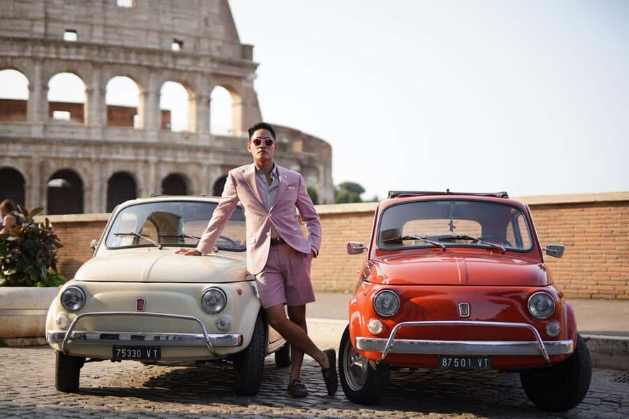 Timeless Rome: A Journey in a Vintage Fiat 500 - Gianicolo Terrace and the broad Roman view