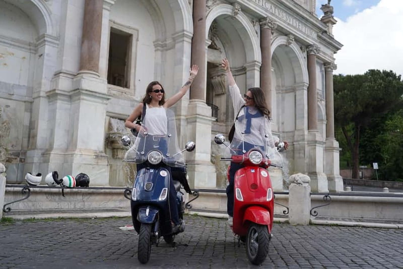 Vespa city tour in Rome with two different routes - Castel Sant’Angelo and the end of the ride